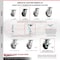 Service Caster 5 Inch Rubber on Aluminum Caster Brakes/Swivel Locks and 2 Rigid SCC, 2PK SCC-35S520-RAB-SLB-BSL-2-R-2 - alternate 7